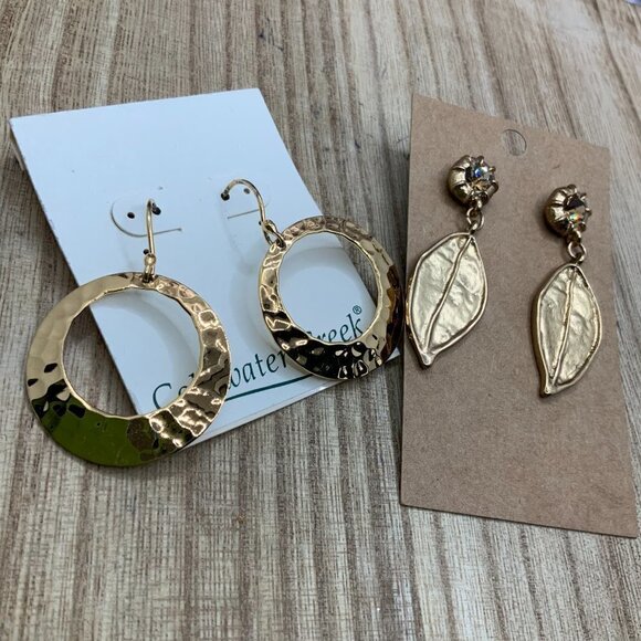 Coldwater Creek Bundle Gold Tone Dangling Earrings - Picture 5 of 5